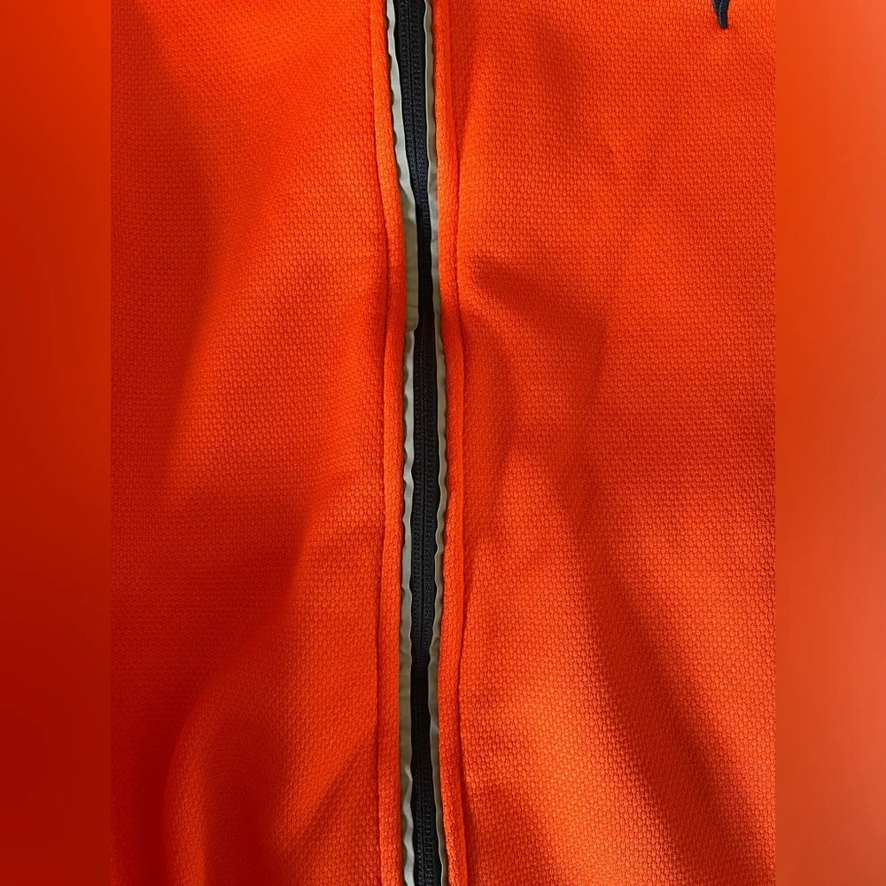 Mens Denver Broncos NFL Full Zip Jacket Orange & Navy Blue, M